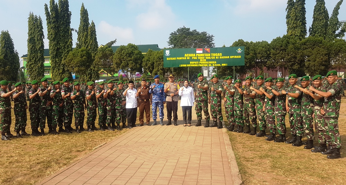 Upacara Pamitan Tugas Satgas OPS Pamtas RI-PNG Sektor Selatan TA 2019 YONIF 406/CK