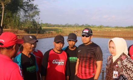 Hadiri Pertandingan Bola Kapuk, Bupati Kunjungi Pemanfaatan Air Desa Kedungjati