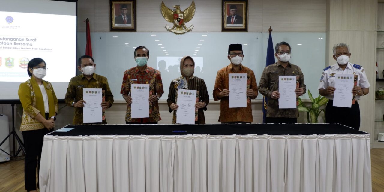 Lima Bupati Tanda Tangani Surat Pernyataan Bersama Optimalisasi Bandara Soedirman