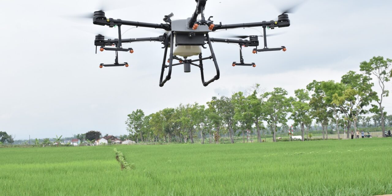 Gunakan Drone, Dinpertan Purbalingga Kendalikan Hama dengan Pestisida Hayati