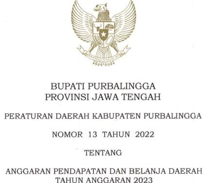 Peraturan Daerah Kabupaten Purbalingga tentang APBD Tahun Anggaran 2023