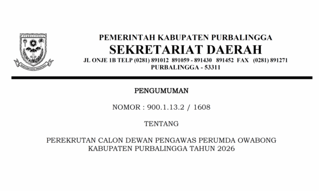 Pengumuman Rekrutmen Calon Dewan Pengawas Perumda Owabong Tahun 2026
