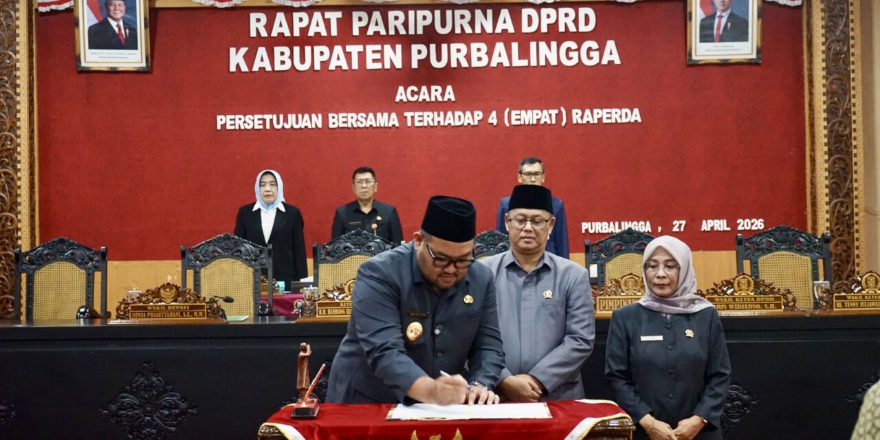 Persetujuan Empat Raperda, Komitmen Perkuat Layanan Publik di Kabupaten Purbalingga